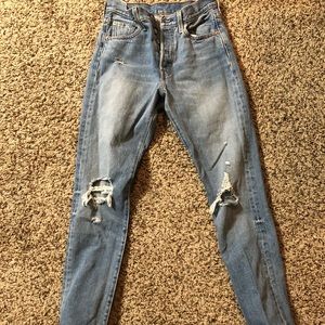 Levi’s High Waisted Distressed Jeans